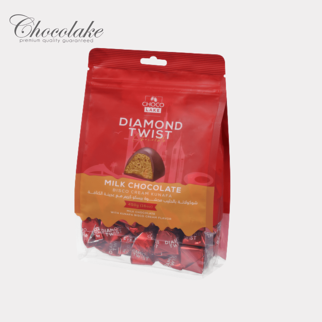 Chocolate Diamond Twist Milk Chocolate Bisco Cream Kunafa 450G - Jordan - Habibi Market