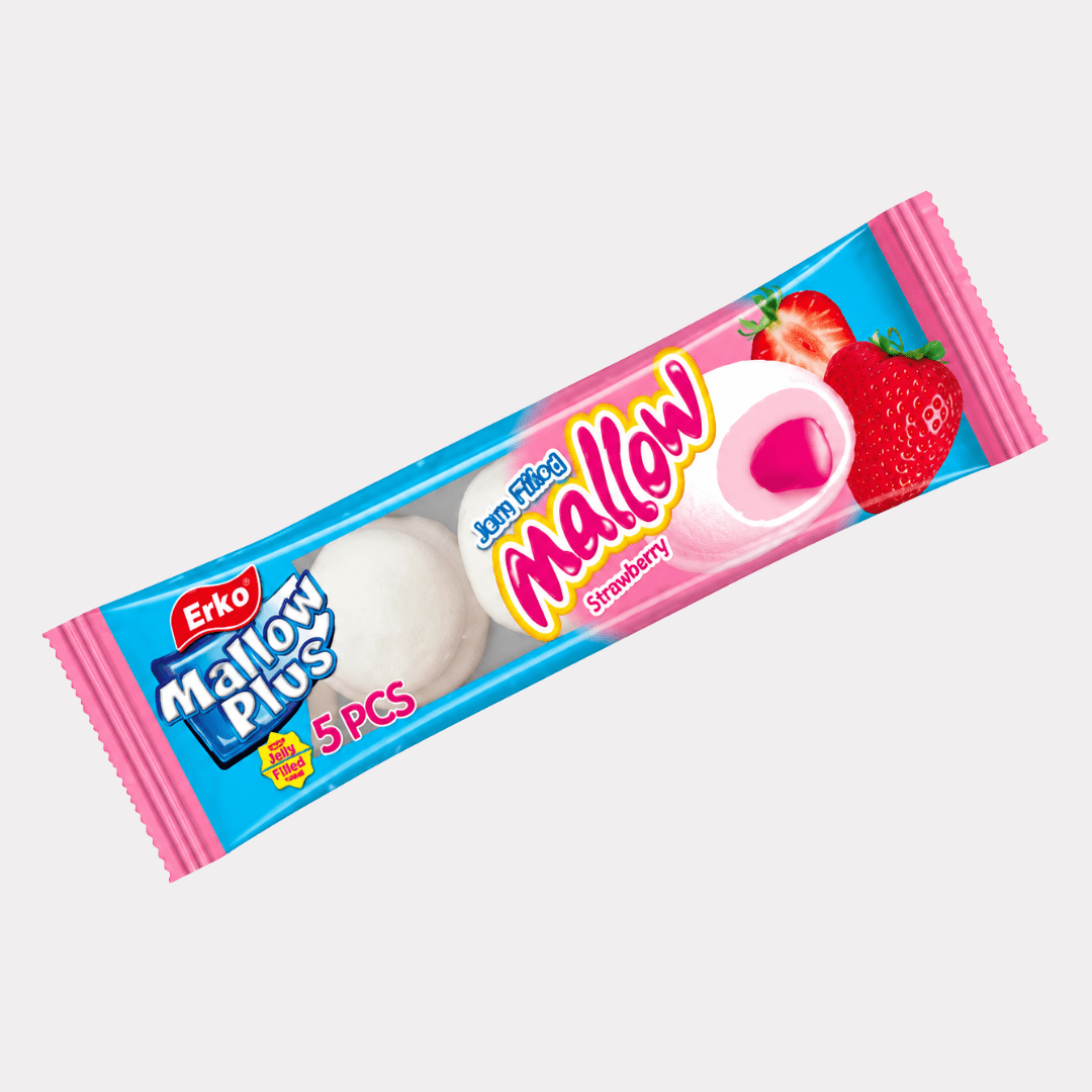 Erko Mallow Plus Strawberry Jam Filled Marshmallow - Habibi Market