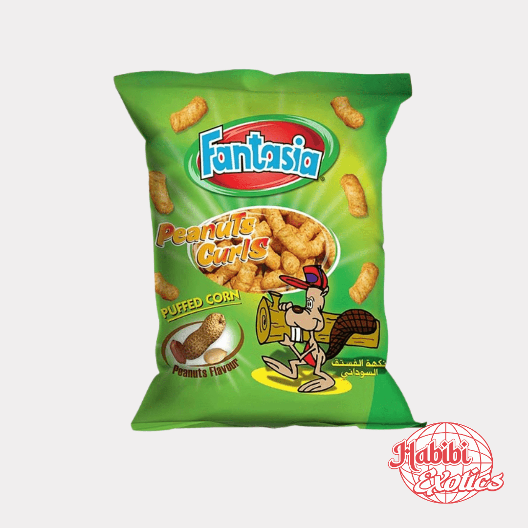 Fantasia Puffed Corn Peanut Curls 55G - Lebanon - Habibi Exotics