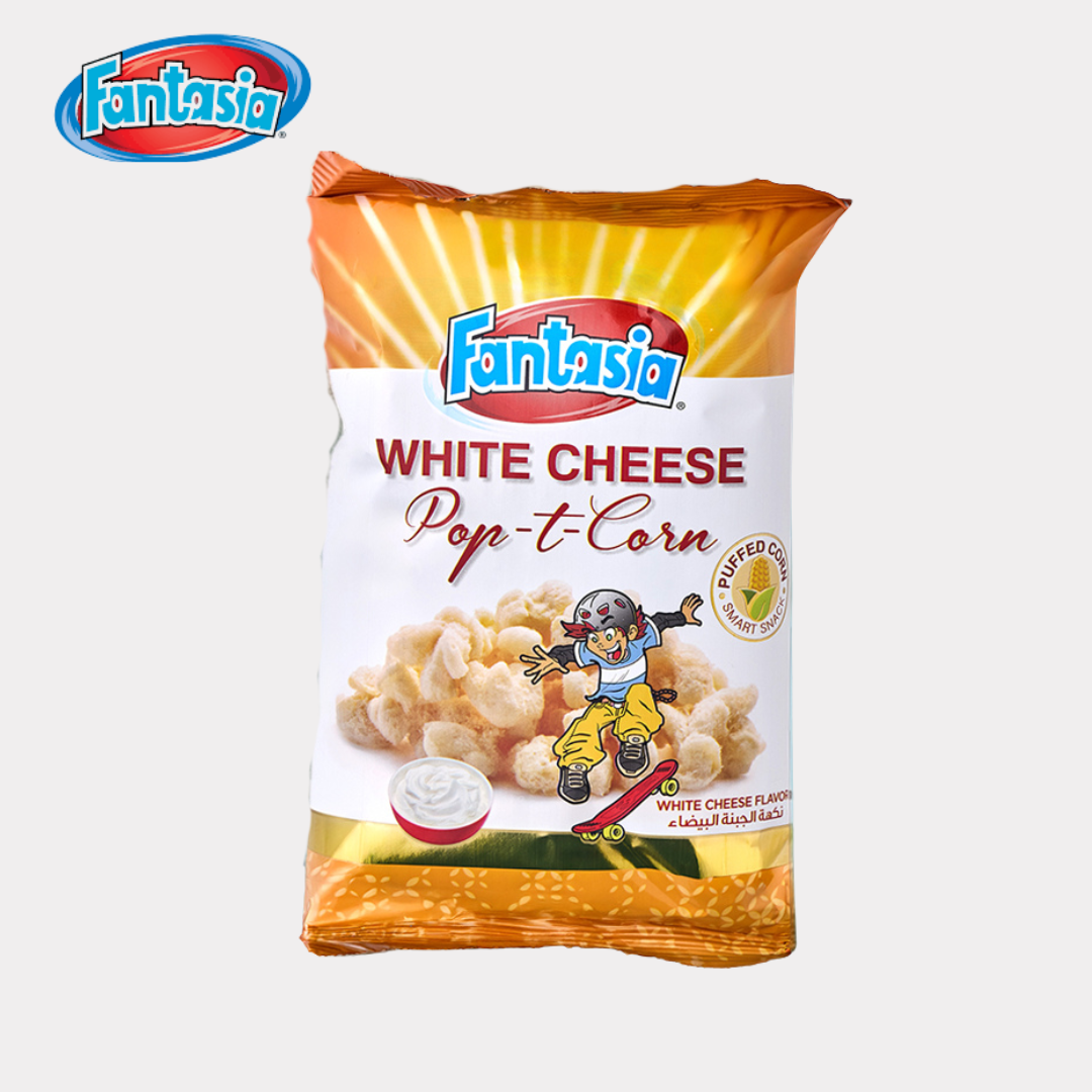 Fantasia White Cheese Popcorn 80G - Lebanon - Habibi Market