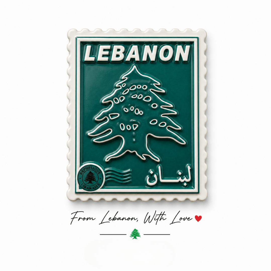 Lebanese Postal Stamp Fridge Magnet - Habibi Market