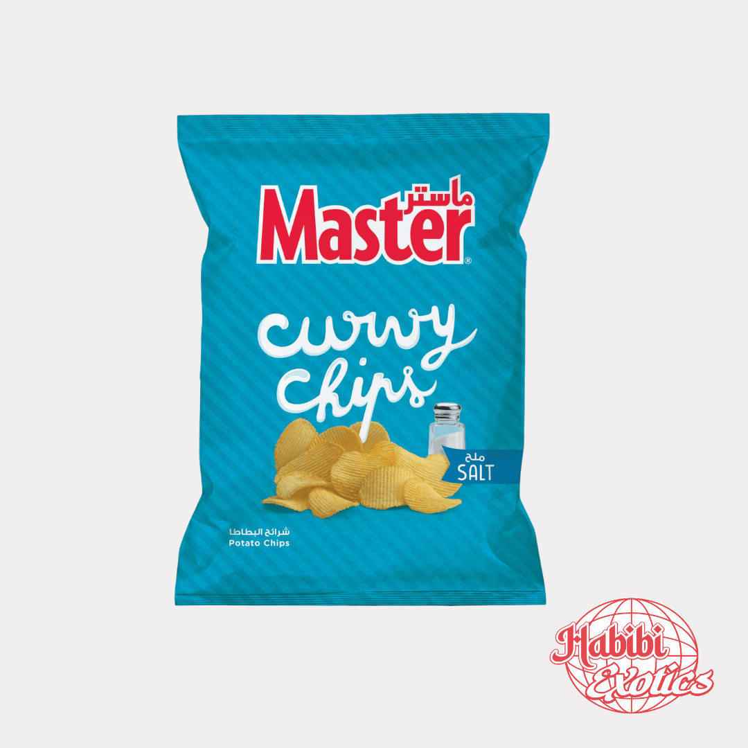 Master Curvy Chips Salt Flavored 75G - Lebanon - Habibi Exotics