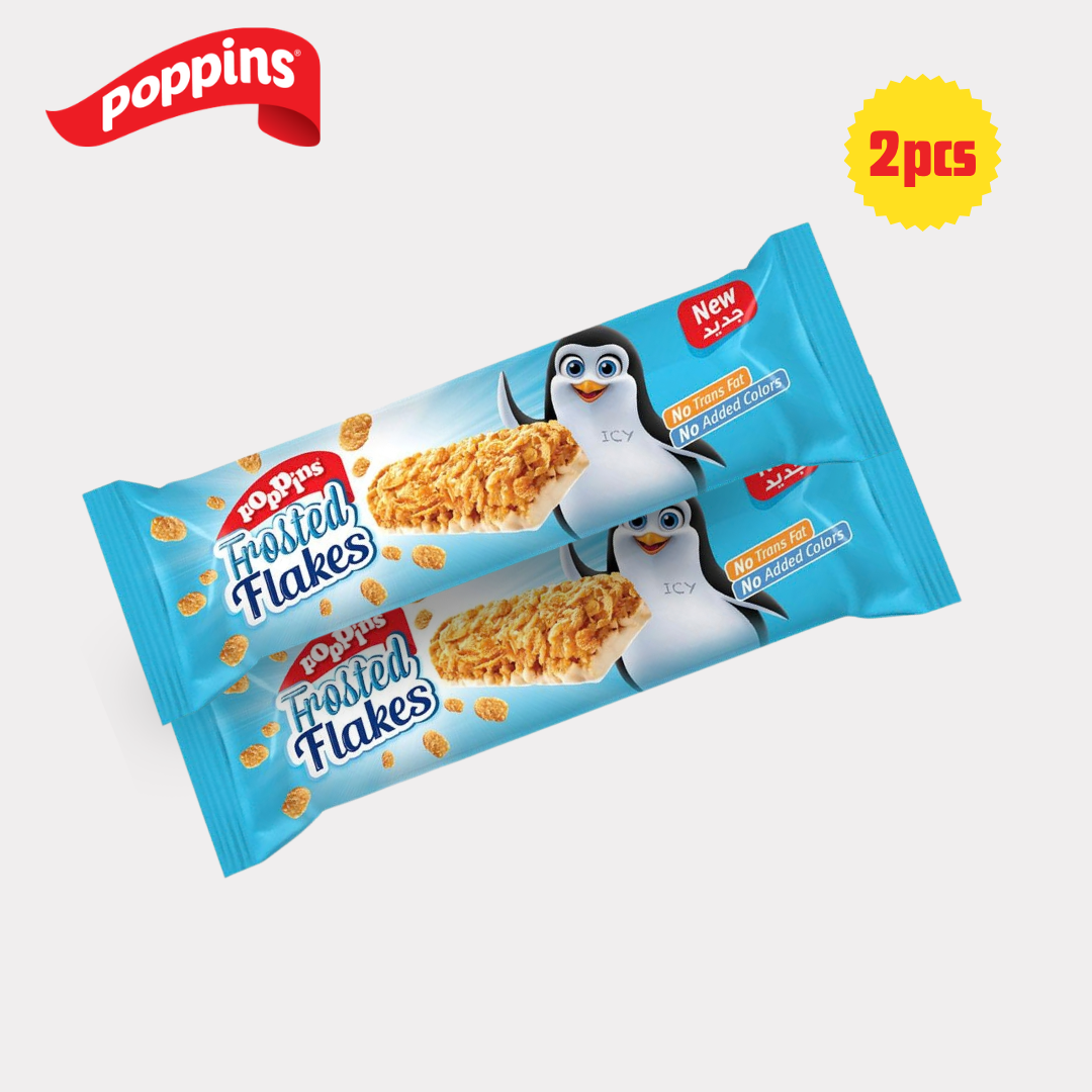 Poppins Frosted Flakes Cereal Bars Pack of 2 - Lebanon - Habibi Market