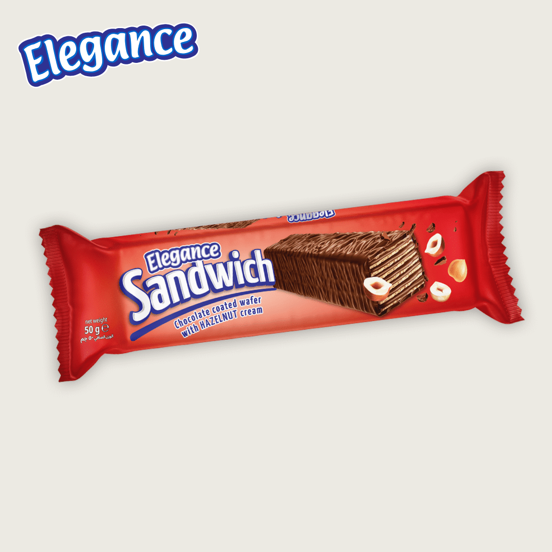 Elegance Sandwich Chocolate with Hazelnut Cream Wafer - Lebanon - Habibi Market