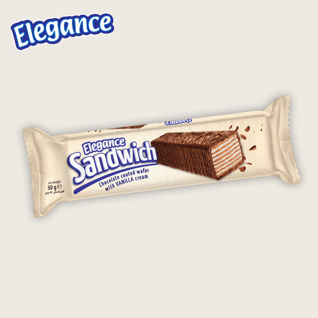 Elegance Sandwich Chocolate with Vanilla Cream Wafer - Lebanon - Habibi Market