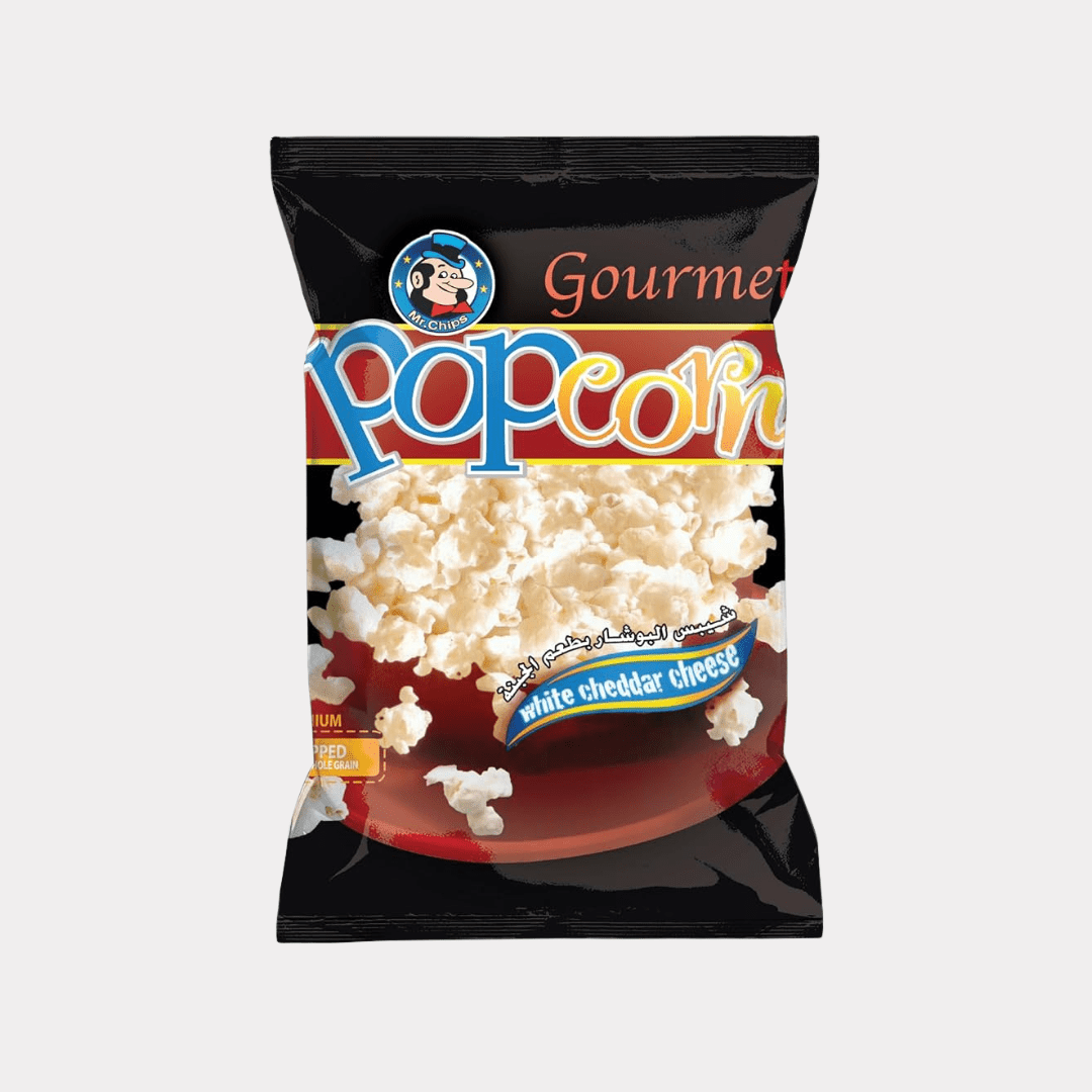 Mr. Chips Gourmet Popcorn White Cheddar Flavored 90G - Jordan - Habibi Market